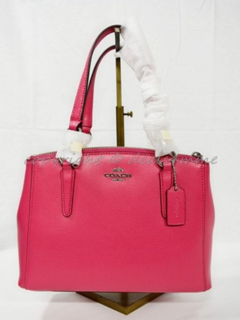 NWT Coach 57265M Crossgrain Mini Christie Satchel/Shoulder Bag in Amaranth Pink